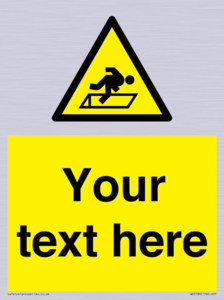 Custom Warning Hatch Sign